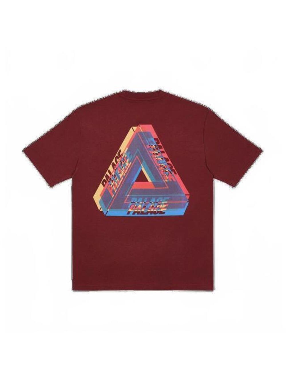 Palace Tri-Ferg Colour Blur Tee Burgundy • M